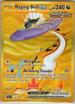 Raging Bolt ex 218/162 SV05: Temporal Forces - Pokemon Card - NM - Image 1