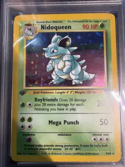 PSA 8 NM MT 1999 POKEMON JUNGLE NIDOQUEEN HOLO 1ST EDITION #7 - Image 2
