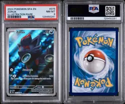 POKEMON PSA 8 ZORUA ILLUSTRATION RARE 075/064 SHROUDED FLABLE ENGLISH 2024! - Image 3