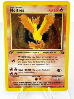1st Edition Moltres 12/62 - Fossil - Holo - Pokemon - NM - Image 1