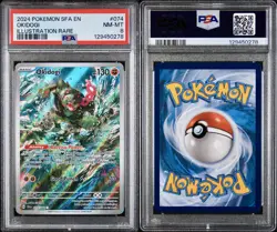 POKEMON PSA 8 OKIDOGI ILLUSTRATION RARE 074/064 SHROUDED FLABLE ENGLISH 2024! - Image 3