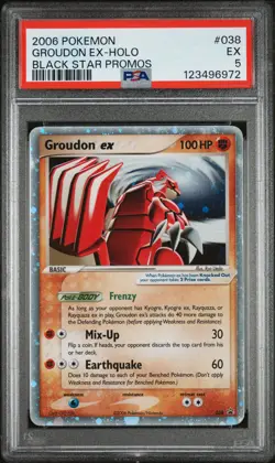 2006 POKEMON BLACK STAR PROMOS #038 GROUDON EX-HOLO PSA 5 - Image 1