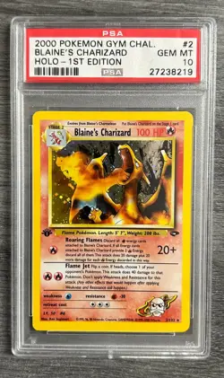 Pokemon Gym Challenge Blaine's Charizard Holo 1st Edition - Image 1