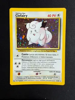 Pokemon Clefairy 5/102 Set Base Rara Unlimited Wizards ITA Carte Vintage - Image 1