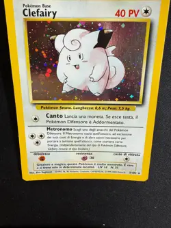Pokemon Clefairy 5/102 Set Base Rara Unlimited Wizards ITA Carte Vintage - Image 3