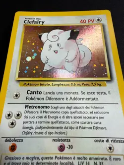 Pokemon Clefairy 5/102 Set Base Rara Unlimited Wizards ITA Carte Vintage - Image 4