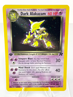 1st Edition Dark Alakazam 1/82 - Team Rocket - Holo - Pokemon - NM - Image 1