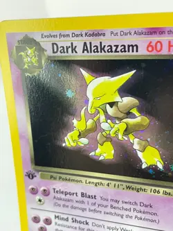 1st Edition Dark Alakazam 1/82 - Team Rocket - Holo - Pokemon - NM - Image 2