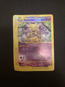 Pokemon E-series Expedition Alakazam 1/165 Reverse Holo Heavy Played - Image 1