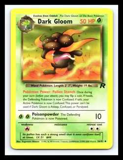 💥 Dark Gloom 2000 Pokemon TCG ( Rocket Set ) Non Holo # 36/82 Vintage - Image 1