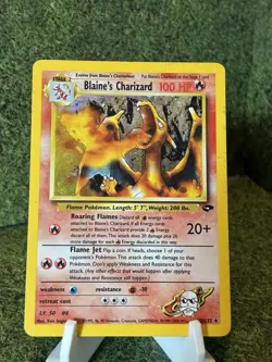 Pokemon TCG Blaine's Charizard Gym Challenge 2 Holo Unlimited Rare (MP) - Image 1