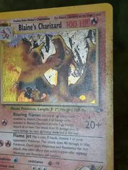 Pokemon TCG Blaine's Charizard Gym Challenge 2 Holo Unlimited Rare (MP) - Image 2