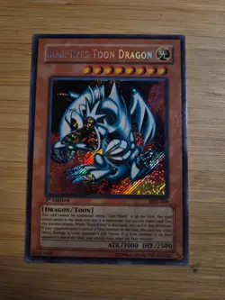 Yu-Gi-Oh! Blue-Eyes Toon Dragon MRL-000 1st Edition Asian English Secret Rare - Image 1