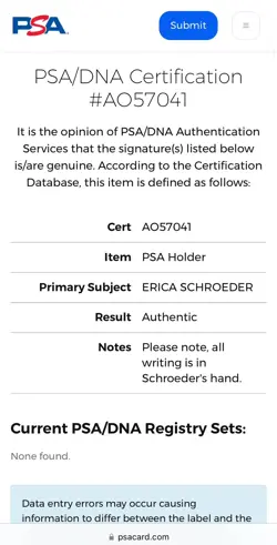 2003 1st Ed. MFC-000 PSA 9 Dark Magician Girl Yu-Gi-Oh Signed By Erica Schroeder - Image 4