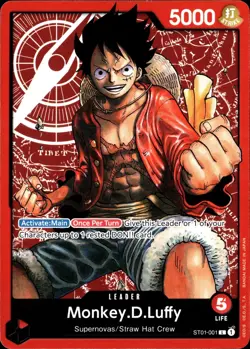 One Piece TCG • Monkey.D.Luffy ST01-001 • Leader • ENG/NM - Image 1