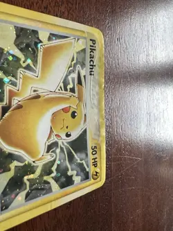 Pikachu #012 Holo Black Star Promo Card Vintage LP Pokemon TCG *Damaged* - Image 2