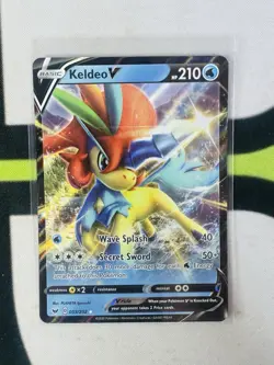 Pokemon TCG Keldeo v Sword and Shield Holo Rare Card 053/202 - Image 1