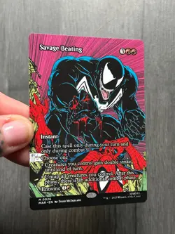 MTG Marvel Spider-Man Savage Beating 0026 Borderless Card Magic The Gathering - Image 3