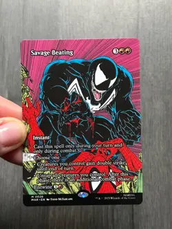 MTG Marvel Spider-Man Savage Beating 0026 Borderless Card Magic The Gathering - Image 4