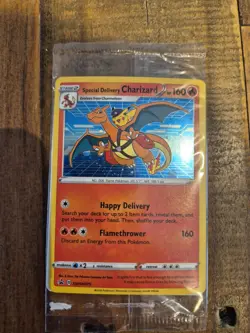 Pokemon Special Delivery Charizard SWSH075 2022 Promo Card Sealed - Image 1