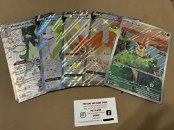 5 Pokemon Pokemon Jumbo V Ex Promo Card Shiny Meowscarada Eldegoss TCG Boltund - Image 1