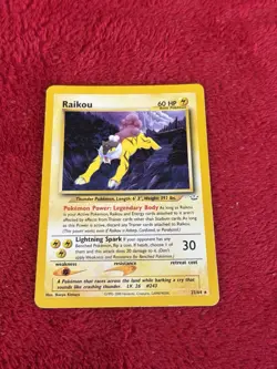 Raikou 22/64 Neo Revelation Regular Pokemon Card Played - Image 1