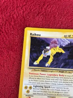 Raikou 22/64 Neo Revelation Regular Pokemon Card Played - Image 2