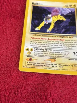 Raikou 22/64 Neo Revelation Regular Pokemon Card Played - Image 4