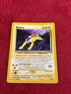 Raikou 22/64 Neo Revelation Regular Pokemon Card Played - Image 5