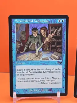 🔵🔵🔵 (2) 2000 MAGIC THE GATHERING NEMESIS ACCUMULATED KNOWLEDGE UNPLAYED🔵🔵🔵 - Image 2