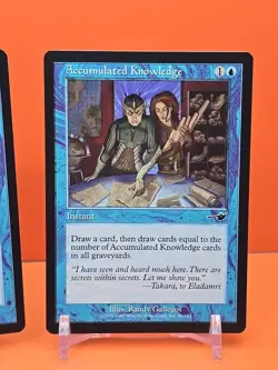 🔵🔵🔵 (2) 2000 MAGIC THE GATHERING NEMESIS ACCUMULATED KNOWLEDGE UNPLAYED🔵🔵🔵 - Image 3