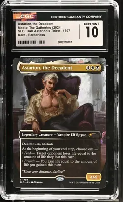ASTARION, THE DECADENT Secret Lair D&D CGC 10 MTG [Nostalgium] - Image 1