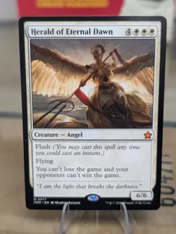Herald of Eternal Dawn Foundations Foil Magic The Gathering MTG FREE SHIPPING!! - Image 1