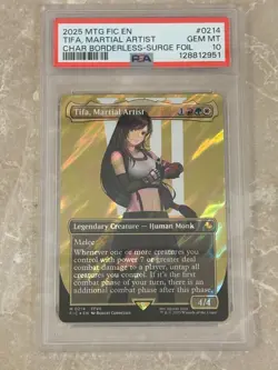 PSA 10 Magic the Gathering Tifa, Martial Artist Surge Foil #214 Final Fantasy - Image 1