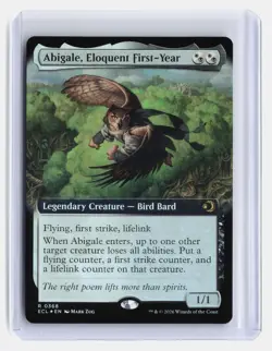 Abigale, Eloquent First-Year MTG Lorwyn Eclipsed #R 0368 Rare Extended Art FOIL - Image 1