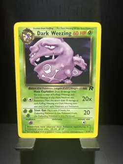 Pokemon Vintage Non Holo Rare Dark Weezing Team Rocket 31/82 WotC - Image 1