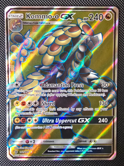 Pokemon Card - Kommo-o GX - SM Guardians Rising - Full Art - 141/145 - NM - Image 1