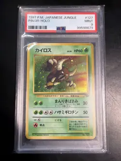 1997 Pokemon TCG Jungle Japanese Pinsir #127 Holo Rare PSA 9 MINT - Image 1