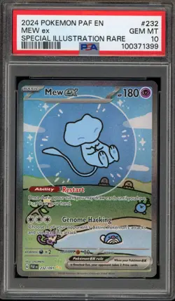 Pokemon Mew ex Paldean Fates Special Illustration Rare #232 PSA 10 Gem Mint - Image 1