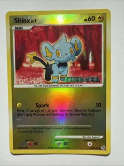 Pokemon Shinx LV. 7 98/130 MP Reverse Holo Diamond & Pearl - Image 1
