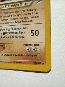Pokemon TCG Light Machamp 25/105 Neo Destiny Rare WOTC -Heavily Played - Image 4