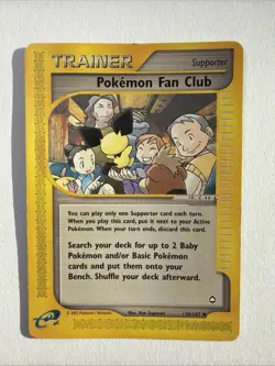 Pokemon Fan Club 130/147 Aquapolis LP TCG Trainer 2003 - Image 1