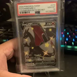 2020 Pokemon SWSH Champions Path Charizard V Full Art Shiny 079/073 PSA 10 - Image 1