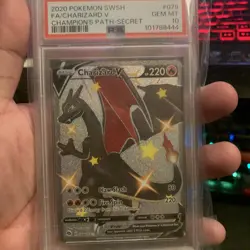2020 Pokemon SWSH Champions Path Charizard V Full Art Shiny 079/073 PSA 10 - Image 2