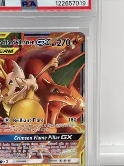 2019 Pokemon Sun & Moon Charizard Braixen GX Cosmic Eclipse #22/236 PSA 10 - Image 4
