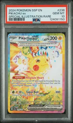 2024 Pokemon SSP En Special Illustration Rare #238 Pikachu Ex PSA 10 GEM MINT - Image 2