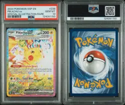 2024 Pokemon SSP En Special Illustration Rare #238 Pikachu Ex PSA 10 GEM MINT - Image 3
