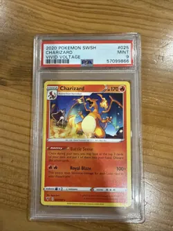 2020 POKEMON SWSH CHARIZARD VIVID VOLTAGE - PSA 9 - #025 - Image 1