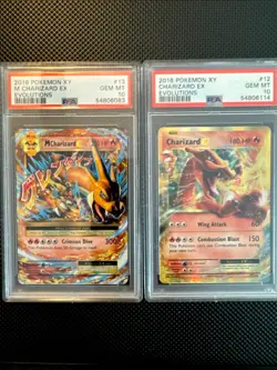 2016 Pokemon XY Evolutions PSA 10 Charizard EX #12 / M Charizard #13 - Image 1
