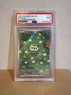 Solosis 118/086 Illustration Rare Pokemon TCG Black Bolt PSA 9 Mint - Image 1